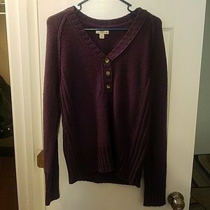 Wear it Declare It Purple Woven Women's Sweater XL
